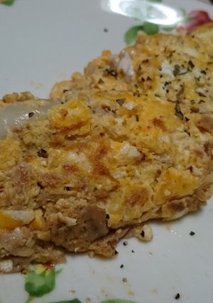 簡単ボリュームアップ★餃子オムレツ!-レシピのメイン写真