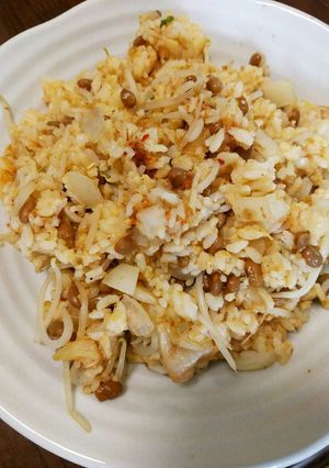 時短のママご飯！キムチ＆納豆チャーハン♡-レシピのメイン写真