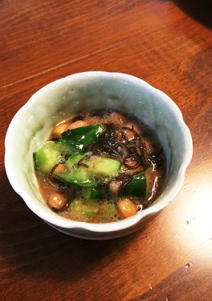 納豆・もずく・キュウリのさっぱり和え-レシピのメイン写真