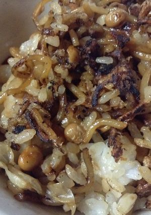 お焦げが最高！納豆&焼きそばのそば飯-レシピのメイン写真
