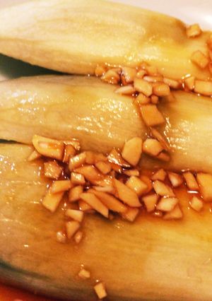 冷たい蒸しナスのニンニク醤油がけ-レシピのメイン写真