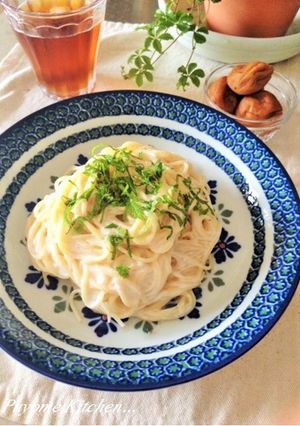 梅と豆腐の冷製クリームパスタ-レシピのメイン写真