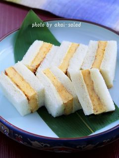 甘い玉子焼きでサンドイッチ-レシピのメイン写真