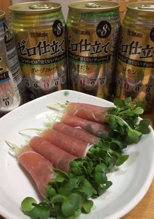 貝割れ大根の生ハム巻き-レシピのメイン写真