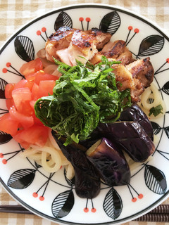 鶏と夏野菜の冷やしうどん-レシピのメイン写真