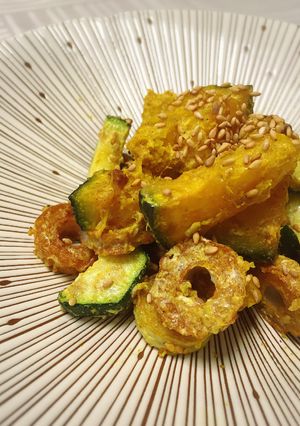 かぼちゃとちくわのカレー風味サラダ-レシピのメイン写真