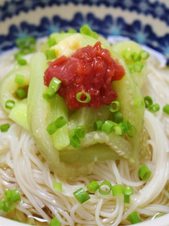 翡翠茄子の梅そうめん-レシピのメイン写真