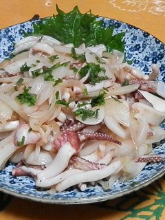 玉ねぎとイカの炒めもの-レシピのメイン写真