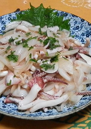 玉ねぎとイカの炒めもの-レシピのメイン写真