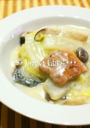 豆乳de白菜と鮭のクリーム煮-レシピのメイン写真