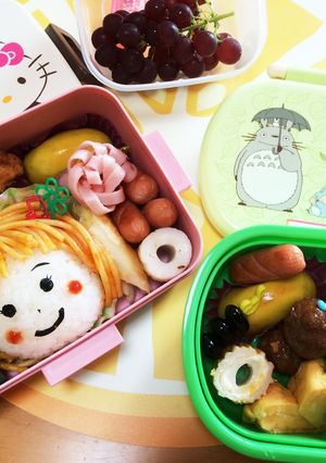 キャラ弁♡かわいい女の子♡4才&1才へ-レシピのメイン写真