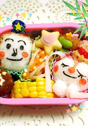 七夕キャラ弁しょくぱんまん☆ドキンちゃん-レシピのメイン写真