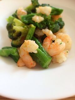 海老とブロッコリーの塩麹カレー炒め♪-レシピのメイン写真