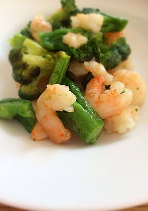海老とブロッコリーの塩麹カレー炒め♪-レシピのメイン写真