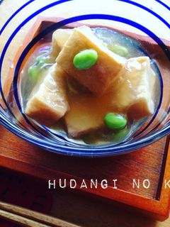 夏レシピ!厚揚げと枝豆の冷やし餡-レシピのメイン写真