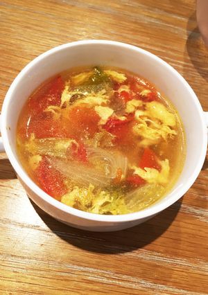 色とりどりふわふわ卵のスープ♫-レシピのメイン写真