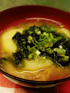 じゃがいもとあおさの味噌汁♪-レシピのメイン写真