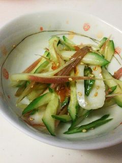 みょうがと胡瓜のあっさり和え物-レシピのメイン写真