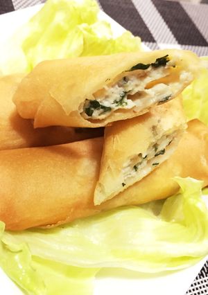 ぜーんぶ混ぜて包むだけ！大葉チーズ春巻き-レシピのメイン写真