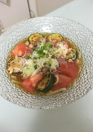 適当で美味しい☆夏野菜サラダそうめん-レシピのメイン写真