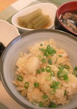 ほたてとお揚げの炊き込みご飯-レシピのメイン写真