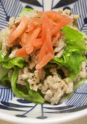 キャベツと豚ひき肉の梅昆布茶合え-レシピのメイン写真