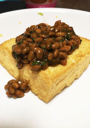 厚揚げの納豆のせ-レシピのメイン写真