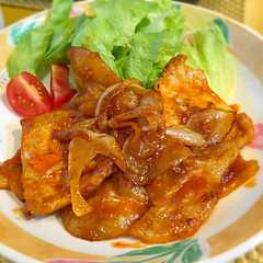 A picture of 絶品！豚ロース薄切り肉でポークチャップ♪.