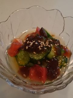 簡単!胡瓜とトマトのさっぱり酢の物-レシピのメイン写真