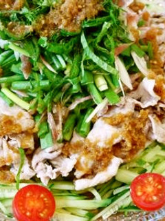 野菜たっぷり糖質オフでスタミナ冷しゃぶ-レシピのメイン写真