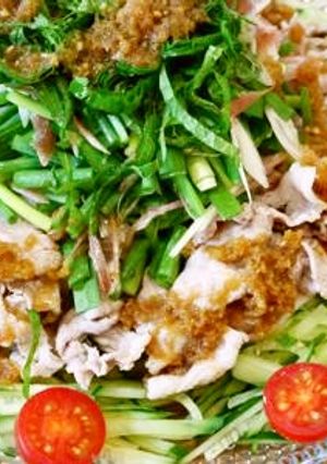 野菜たっぷり糖質オフでスタミナ冷しゃぶ-レシピのメイン写真