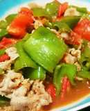 ★トマトと福耳唐辛子の野菜炒め★