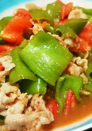 ★トマトと福耳唐辛子の野菜炒め★-レシピのメイン写真