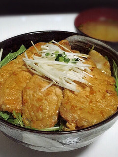 しゃきしゃき水菜の生姜焼き丼-レシピのメイン写真