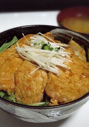 しゃきしゃき水菜の生姜焼き丼-レシピのメイン写真