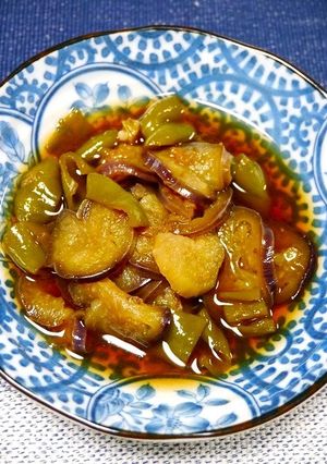 簡単！茄子とピーマンの梅甘煮-レシピのメイン写真
