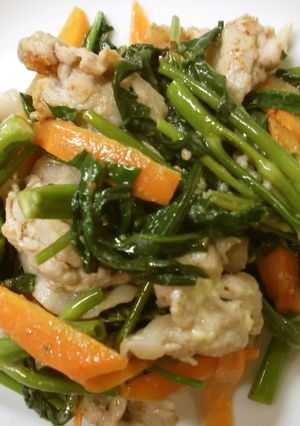 簡単空芯菜の炒め物-レシピのメイン写真