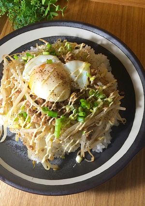 挽肉ともやしの甘辛カフェ飯-レシピのメイン写真