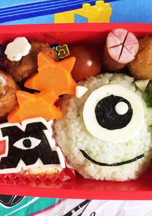 キャラ弁 ディズニー マイク-レシピのメイン写真