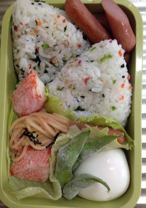 お弁当47★2016.7.3おにぎり弁当-レシピのメイン写真