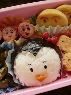 簡単★ペンギンのデコおにぎり弁当-レシピのメイン写真