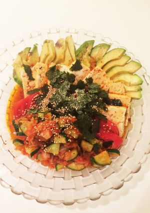 簡単！夏野菜とキムチのスタミナサラダ-レシピのメイン写真