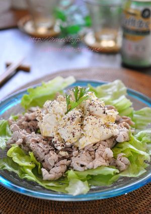 糖質オフ♡くずし豆腐の冷しゃぶサラダ✿-レシピのメイン写真