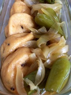 ひろうす玉ねぎピーマンの炊いたん-レシピのメイン写真
