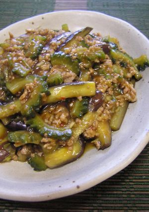 麻婆ゴーヤ茄子-レシピのメイン写真
