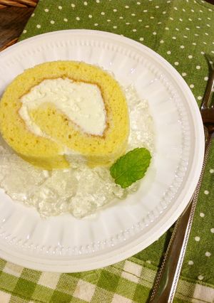 夏ジュレonロールケーキ-レシピのメイン写真