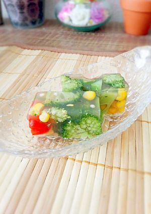さっぱり✩夏野菜の寒天寄せ-レシピのメイン写真