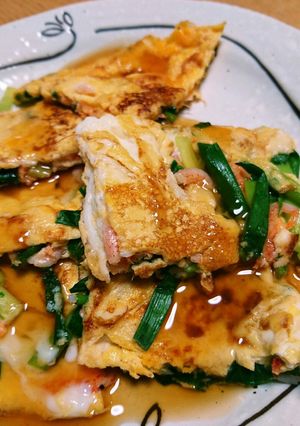 釜揚げ桜えびと小ネギの卵焼き あんかけ-レシピのメイン写真