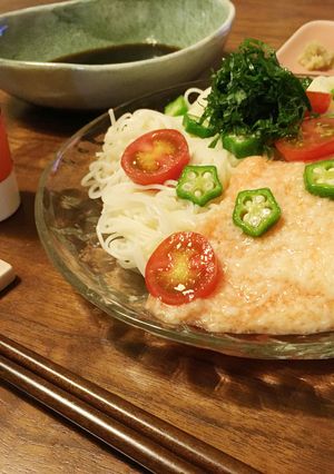 七夕に☆明太とろろの天の川そうめん-レシピのメイン写真