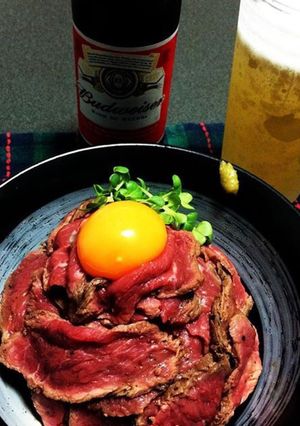 贅沢〜〜簡単5分ローストビーフ丼♡-レシピのメイン写真